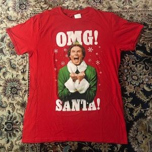 OMG Santa Elf Men’s Short Sleeve T Shirt Size M
